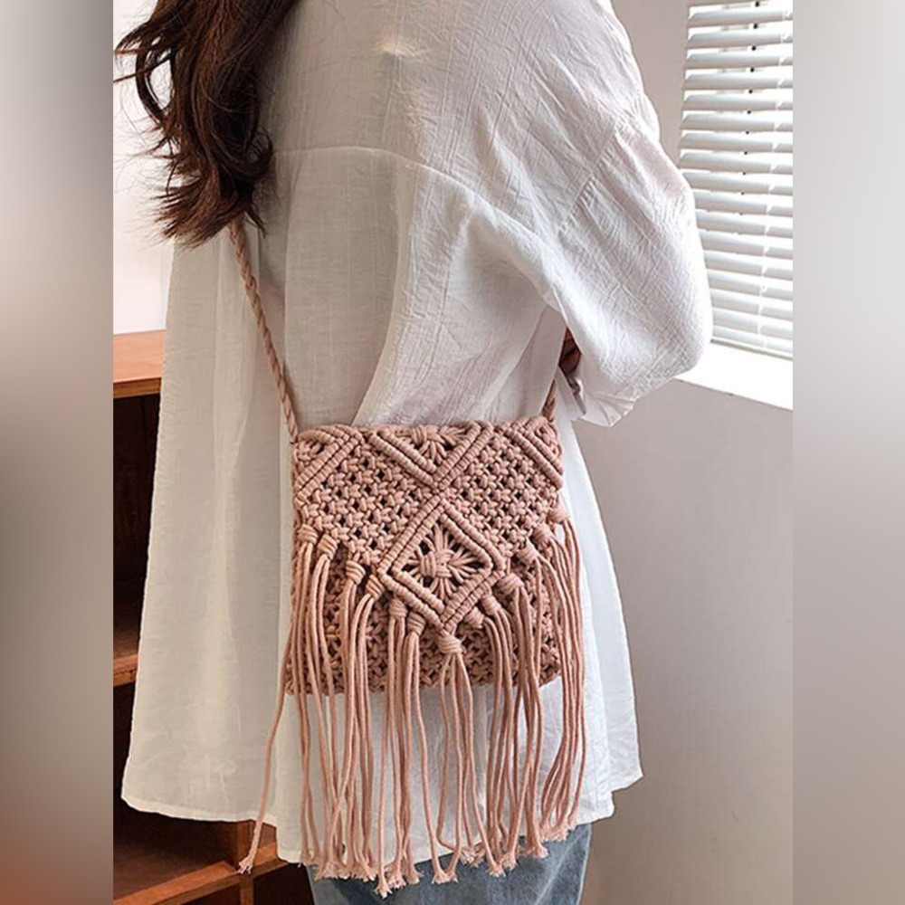 Boho Crochet Crossbody Bag